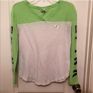 Victoria’s Secret Pink Lime Green Long Sleeve